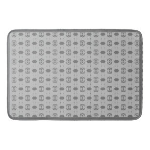 Elegant Silver Gray Pattern Badmat