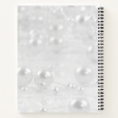 Elegant Silver Gray Personalized Wedding Belle Notitieboek (Achterkant)