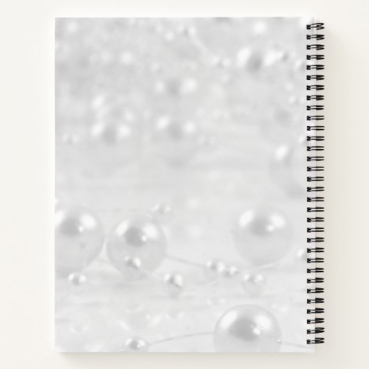 Elegant Silver Gray Personalized Wedding Belle Notitieboek (Achterkant)