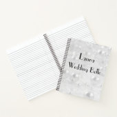 Elegant Silver Gray Personalized Wedding Belle Notitieboek (Binnen)