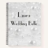 Elegant Silver Gray Personalized Wedding Belle Notitieboek (Voorkant)