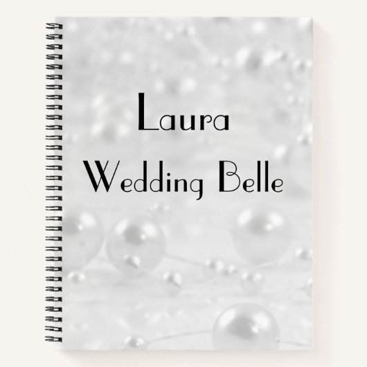 Elegant Silver Gray Personalized Wedding Belle Notitieboek (Voorkant)