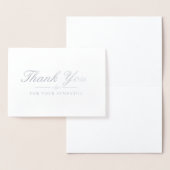 Elegant Silver & Gray Sympathie Dank u Folie Kaarten (Display)