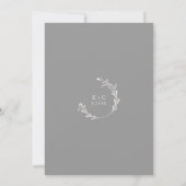 Elegant Silver Gray Wedding Seding Chart Kaarten (Achterkant)