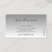Elegant Silver Gray White Ombre Sparking Jewels Visitekaartje (Achterkant)