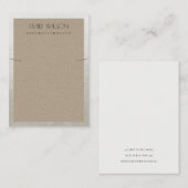 ELEGANT SILVER GRENS RUST KRAFT KETTING DISPLAY VISITEKAARTJE (Voorkant / Achterkant)