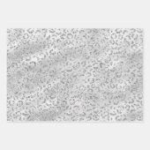 Elegant Silver Grey Animal Print Patronen Inpakpapier Vel (Voorkant)