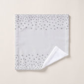 Elegant Silver Grey Confetti op Light Grey Bad Handdoek (Wasdoekje)