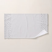 Elegant Silver Grey Confetti op Light Grey Bad Handdoek (Handdoek)