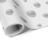 Elegant Silver Grey Confetti op Silver Dust Cadeaupapier (Rol Hoek)