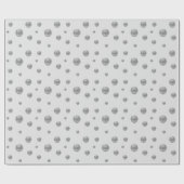 Elegant Silver Grey Confetti op Silver Dust Cadeaupapier (Vlak)