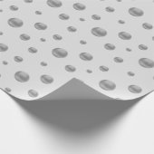 Elegant Silver Grey Confetti op Silver Dust Cadeaupapier (Hoek)