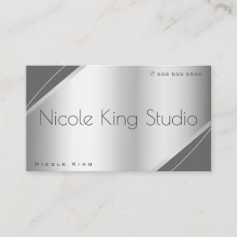 Elegant Silver Grey Glam Style Professional Visitekaartje