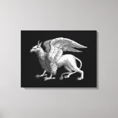 Elegant Silver Grey/Grey Griffin Legendary Beast Canvas Afdruk (Voorkant)