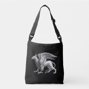 Elegant Silver Grey/Grey Griffin Legendary Beast Crossbody Tas