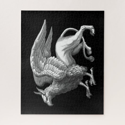 Elegant Silver Grey/Grey Griffin Legendary Beast Legpuzzel (Verticaal)