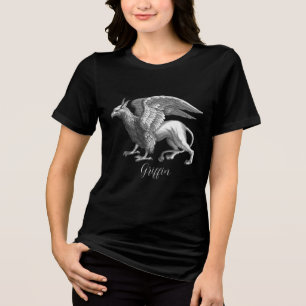Elegant Silver Grey/Grey Griffin Legendary Beast Tri-Blend Shirt