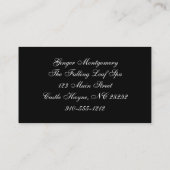 Elegant Silver Grey Lijst Damask Visitekaartje (Achterkant)
