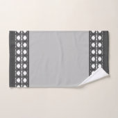 Elegant Silver Grey & White Bad Handdoek (Handdoek)