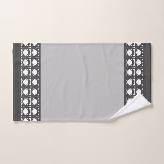 Elegant Silver Grey & White Bad Handdoek (Handdoek)