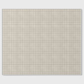 Elegant Silver Grid Premium Matte Wrapping Paper Cadeaupapier (Vlak)
