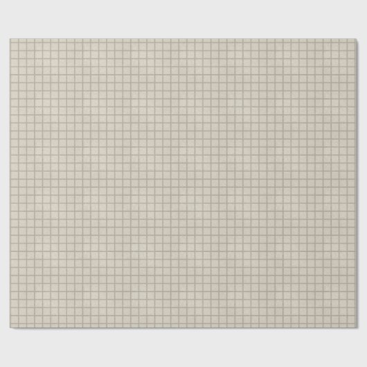 Elegant Silver Grid Premium Matte Wrapping Paper Cadeaupapier (Vlak)