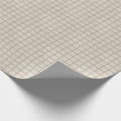 Elegant Silver Grid Premium Matte Wrapping Paper Cadeaupapier (Hoek)