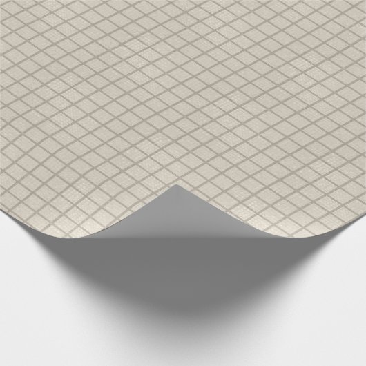 Elegant Silver Grid Premium Matte Wrapping Paper Cadeaupapier (Hoek)