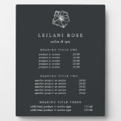Elegant Silver Hibiscus Flower Pricing/Services Fotoplaat (Voorkant)