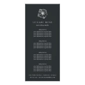 Elegant Silver Hibiscus Flower | Prijzen/diensten Reclamekaart (Voorkant)