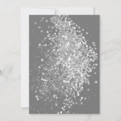 ELEGANT SILVER HOLOGRAPHIC GRAY GOLD BIRTHDAY KAART (Achterkant)