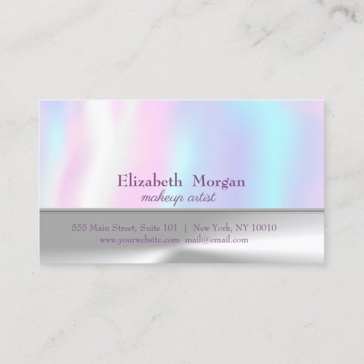 Elegant Silver, Holographic Loyalty Kaart (Achterkant)