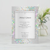 ELEGANT SILVER HOLOGRAPHIC PASTEL WEDING KAART (Staand voorkant)
