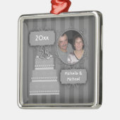 Elegant Silver Jubileum kerstversiering Metalen Ornament (Links)