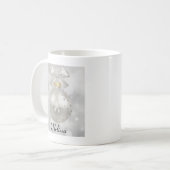 Elegant Silver-kerstbal op Bokeh Lights Koffiemok (Voorkant links)