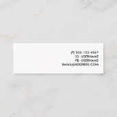 Elegant Silver-kerstbal op Bokeh Lights Mini Visitekaartje (Achterkant)