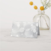 Elegant Silver-kerstbal op Bokeh Lights Plaatskaartje (Achterkant)