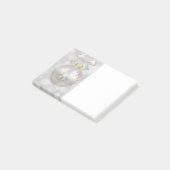 Elegant Silver-kerstbal op Bokeh Lights Post-it® Notes (Schuin)