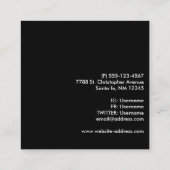 Elegant Silver-kerstbal op Bokeh Lights Vierkante Visitekaartje (Achterkant)