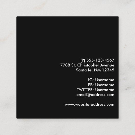 Elegant Silver-kerstbal op Bokeh Lights Vierkante Visitekaartje (Achterkant)