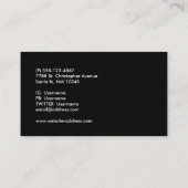 Elegant Silver-kerstbal op Bokeh Lights Visitekaartje (Achterkant)