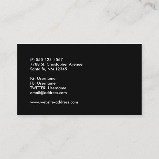 Elegant Silver-kerstbal op Bokeh Lights Visitekaartje (Achterkant)