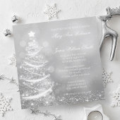 Elegant Silver Kerstfeest Weddenschap Kaart