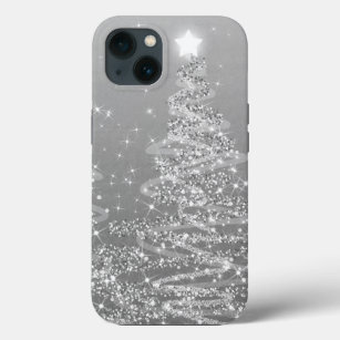 Elegant Silver-kerstmousserende bomen Case-Mate iPhone Case
