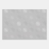 Elegant Silver-kerstsnowflake-patroon Inpakpapier Vel (Voorkant 3)