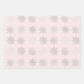 Elegant Silver-kerstsnowflake-patroon Inpakpapier Vel (Voorkant 2)