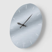 Elegant, Silver Klokje geborsteld Grote Klok (Hoek)