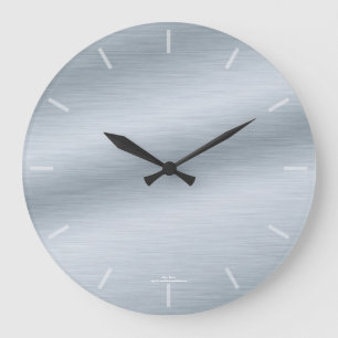 Elegant, Silver Klokje geborsteld Grote Klok