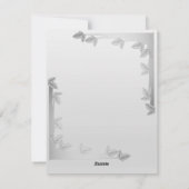 Elegant Silver laat de datum van de platte kaart o (Achterkant)