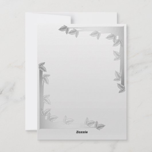 Elegant Silver laat de datum van de platte kaart o (Achterkant)